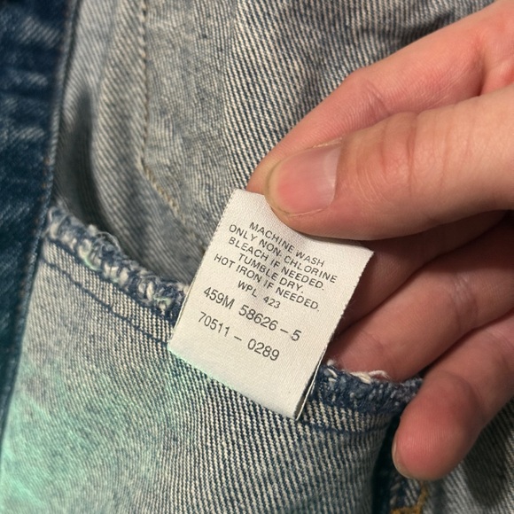 Vintage 80s 90s Levi’s Denim Jean Jacket, Orange Tab, Grunge Rocker (Small) - Picture 6 of 10